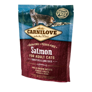 Сухий корм Carnilove Cat Sensitive & Long Hair для котів з чутливим травленням, лосось, 400 г - Інтернет-магазин спільних покупок ToGether