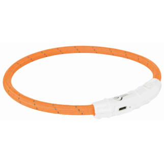 Нашийник Trixie Flash для собак, з підсвічуванням та USB, M-L: 45 cм/7 мм, помаранчевий - Інтернет-магазин спільних покупок ToGether