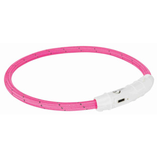 Нашийник Trixie Flash для собак, з підсвічуванням та USB, XS-S: 35 cм/7 мм, рожевий - Інтернет-магазин спільних покупок ToGether