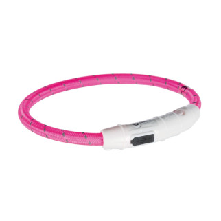 Нашийник Trixie Flash для собак, з підсвічуванням та USB, L-XL: 65 cм/7 мм, рожевий - Інтернет-магазин спільних покупок ToGether