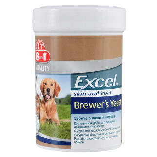 Вітаміни 8in1 Excel «Brewers Yeast» для собак та котів, пивні дріжджі з часником, 260 шт (для шкіри та шерсті) - Інтернет-магазин спільних покупок ToGether