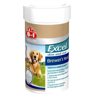 Вітаміни 8in1 Excel «Brewers Yeast» для собак та котів, пивні дріжджі з часником, 780 шт (для шкіри та шерсті) - Інтернет-магазин спільних покупок ToGether