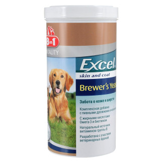 Вітаміни 8in1 Excel «Brewers Yeast» для собак та котів, пивні дріжджі з часником, 1430 шт (для шкіри та шерсті) - Інтернет-магазин спільних покупок ToGether