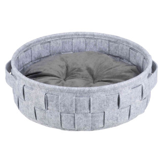 Лежак Trixie Lennie для собак плетений, фетровий/плюшевий, 45 см (сірий) - Інтернет-магазин спільних покупок ToGether