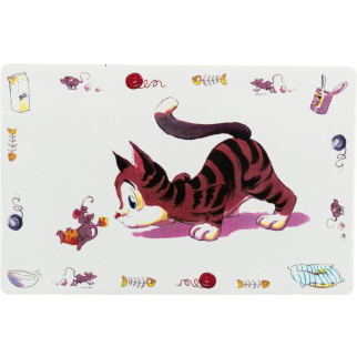 Килимок Trixie Comic Cat під миски для котів, пластиковий, 44х28 см - Інтернет-магазин спільних покупок ToGether