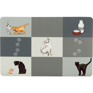 Килимок Trixie Patchwork під миски для котів, пластиковий, 44х28 см (сірий) - Інтернет-магазин спільних покупок ToGether