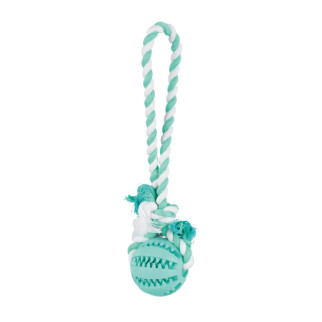 Іграшка Trixie DentaFun М'яч на мотузці для собак, 24 см, d:7 см (гума) - Інтернет-магазин спільних покупок ToGether