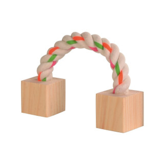 Іграшка Trixie Канат з дерев'яними блоками для гризунів, 20 см - Інтернет-магазин спільних покупок ToGether