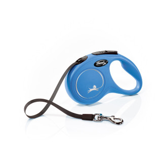 Повідець-рулетка Flexi New Classic для собак, зі стрічкою, розмір S 5 м / 15 кг (синя) - Інтернет-магазин спільних покупок ToGether