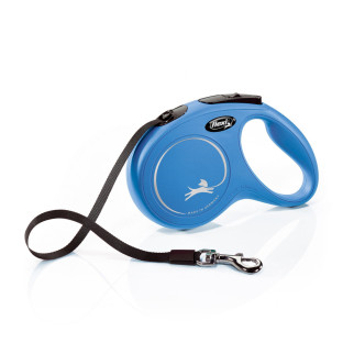 Повідець-рулетка Flexi New Classic для собак, зі стрічкою, розмір M 5 м / 25 кг (синя) - Інтернет-магазин спільних покупок ToGether