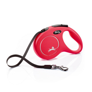Повідець-рулетка Flexi New Classic для собак, зі стрічкою, розмір M 5 м / 25 кг (червона) - Інтернет-магазин спільних покупок ToGether