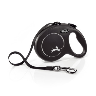 Повідець-рулетка Flexi New Classic для собак, зі стрічкою, розмір L 5 м / 50 кг (чорна) - Інтернет-магазин спільних покупок ToGether