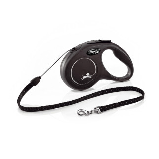Повідець-рулетка Flexi New Classic для собак, з тросом, розмір S 5 м / 12 кг (чорна) - Інтернет-магазин спільних покупок ToGether