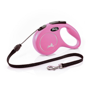 Повідець-рулетка Flexi New Classic для собак, з тросом, розмір M 5 м / 20 кг (рожева) - Інтернет-магазин спільних покупок ToGether