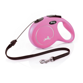 Повідець-рулетка Flexi New Classic для собак, з тросом, розмір M 8 м / 20 кг (рожева) - Інтернет-магазин спільних покупок ToGether
