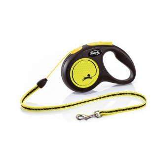 Повідець-рулетка Flexi New Neon для собак, з тросом, розмір S 5 м / 12 кг (жовтий) - Інтернет-магазин спільних покупок ToGether