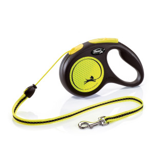 Повідець-рулетка Flexi New Neon для собак, з тросом, розмір M 5 м / 20 кг (жовтий) - Інтернет-магазин спільних покупок ToGether