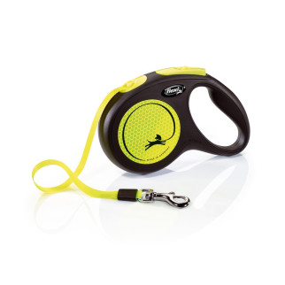 Повідець-рулетка Flexi New Neon для собак, зі стрічкою, розмір M 5 м / 25 кг (жовтий) - Інтернет-магазин спільних покупок ToGether