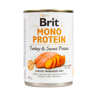Вологий корм Brit Mono Protein Turkey & Sweet Potato для собак, з індичкою і бататом, 400 г - Інтернет-магазин спільних покупок ToGether
