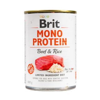 Вологий корм Brit Mono Protein Beef & Rice для собак, з яловичиною та рисом, 400 г - Інтернет-магазин спільних покупок ToGether
