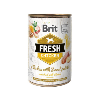 Консервований корм Brit Fresh Chicken/Sweet Potato для собак, з куркою та бататом, 400 г - Інтернет-магазин спільних покупок ToGether