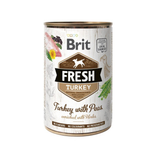 Консервований корм Brit Fresh Turkey/Peas для собак, з індичкою та горошком, 400 г - Інтернет-магазин спільних покупок ToGether