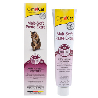 Паста GimCat Every Day Malt-Soft Paste Extra для котів, виведення шерсті зі шлунку, 200 г - Інтернет-магазин спільних покупок ToGether