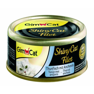 Вологий корм GimCat Shiny Cat Filet для котів, тунець та анчоус, 70 г - Інтернет-магазин спільних покупок ToGether