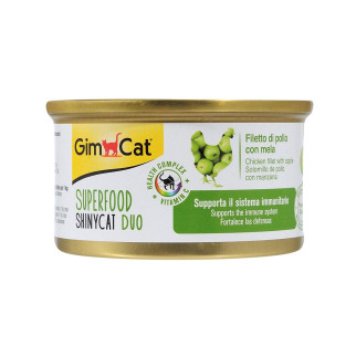 Вологий корм GimCat Shiny Cat Superfood для котів, курка та яблуко, 70 г - Інтернет-магазин спільних покупок ToGether