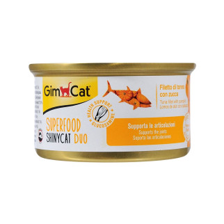 Вологий корм GimCat Shiny Cat Superfood для котів, тунець та гарбуз, 70 г - Інтернет-магазин спільних покупок ToGether