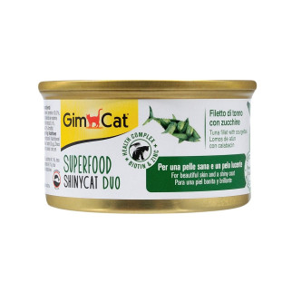 Вологий корм GimCat Shiny Cat Superfood для котів, тунець та цукіні, 70 г - Інтернет-магазин спільних покупок ToGether