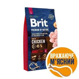 Сухий корм Brit Premium Dog Adult L для дорослих собак великих порід, з куркою, 8 кг - Інтернет-магазин спільних покупок ToGether