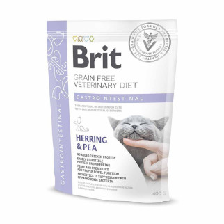 Сухий корм Brit GF VetDiet Cat Gastrointestinal для котів, при порушеннях травлення, з оселедцем, лососем, яйцем та горохом, 400 г - Інтернет-магазин спільних покупок ToGether