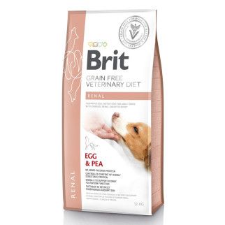 Сухий корм Brit GF VetDiet Dog Renal для собак, при нирковій недостатності, з яйцем, горохом та гречкою, 12 кг - Інтернет-магазин спільних покупок ToGether