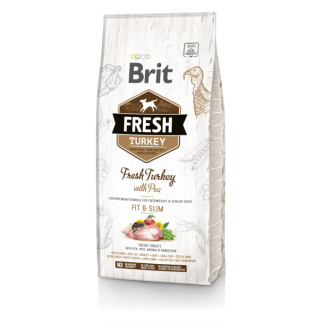 Сухий корм Brit Fresh для дорослих собак, із зайвою вагою, похилого віку, з індичкою та горохом, 12 кг - Інтернет-магазин спільних покупок ToGether