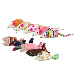 Іграшка Trixie Мишка/Риба для котів, 9-12 см (плюш/ткань) - Інтернет-магазин спільних покупок ToGether