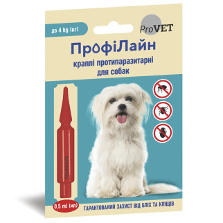 Краплі на холку ProVET «Профілайн» для собак до 4 кг, 1 піпетка (інсектоакарицид) - Інтернет-магазин спільних покупок ToGether