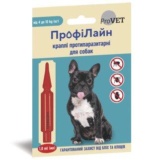 Краплі на холку ProVET «Профілайн» для собак 4-10 кг, 1 піпетка (інсектоакарицид) - Інтернет-магазин спільних покупок ToGether