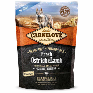 Сухий корм Carnilove Fresh Ostrich & Lamb для дорослих собак дрібних порід, ягня та страус, 1,5 кг - Інтернет-магазин спільних покупок ToGether