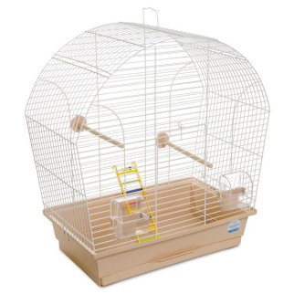 Клітка Природа «Ліна» для дрібних декоративних птахів, 44x27x54 см (біла/бежева) - Інтернет-магазин спільних покупок ToGether