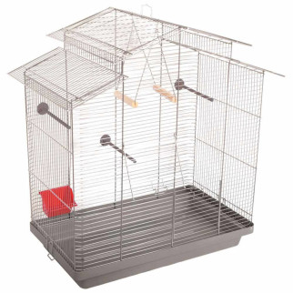 Клітка Природа «Німфа» для середніх декоративних птахів 70x40x76 см (хром/сіра) - Інтернет-магазин спільних покупок ToGether