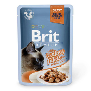 Вологий корм Brit Premium Cat Pouch для котів, філе індички в соусі, 85 г - Інтернет-магазин спільних покупок ToGether