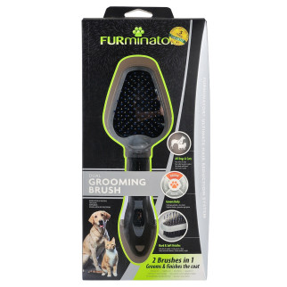 Гребінець-щітка FURminator для котів та собак, двостороння, з гумовою ручкою та захисними кульками - Інтернет-магазин спільних покупок ToGether