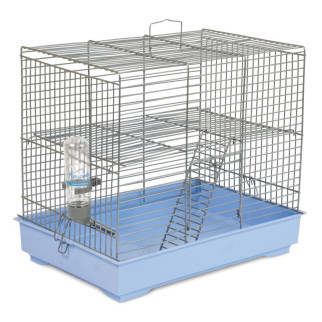 Клітка Природа «Міккі» для гризунів, з драбиною 37x25x30 см (хром/світло-блакитна) - Інтернет-магазин спільних покупок ToGether