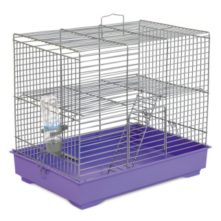 Клітка Природа «Міккі» для гризунів, з драбиною 37x25x30 см (хром/фіолетова) - Інтернет-магазин спільних покупок ToGether