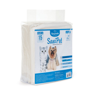 Гігієнічні пелюшки Природа SaniPet для собак, целюлоза, 45х60 см, 15 шт - Інтернет-магазин спільних покупок ToGether