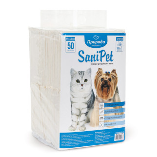 Гігієнічні пелюшки Природа SaniPet для собак, целюлоза, 45x60 см, 50 шт - Інтернет-магазин спільних покупок ToGether