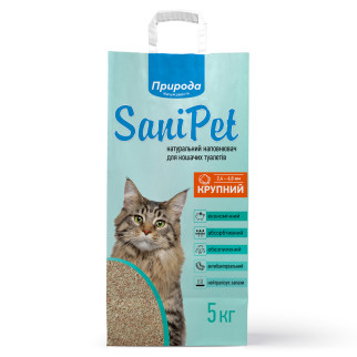Наповнювач для котячого туалету Природа Sani Pet бентонітовий, велика гранула, 5 кг - Інтернет-магазин спільних покупок ToGether