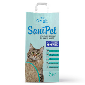 Наповнювач для котячого туалету Природа Sani Pet бентонітовий, середня гранула, 5 кг - Інтернет-магазин спільних покупок ToGether