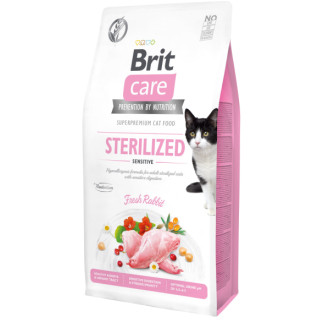 Сухий корм Brit Care Cat GF Sterilized Sensitive для стерилізованих котів з чутливим травленням, з кроликом, 7 кг - Інтернет-магазин спільних покупок ToGether